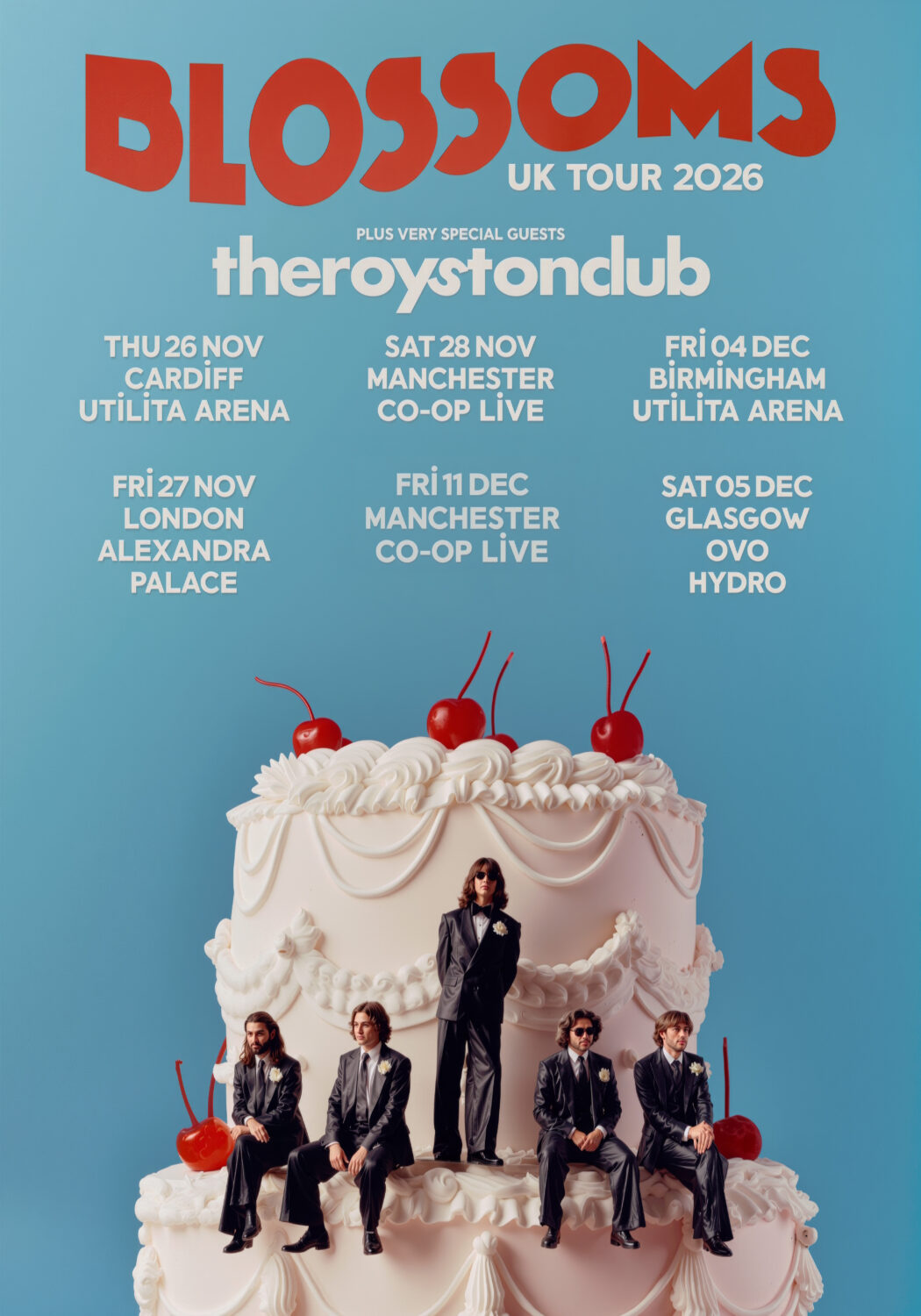 BLOSSOMS Songs From The Wedding Cake 2026 UK Arena Tour Poster
