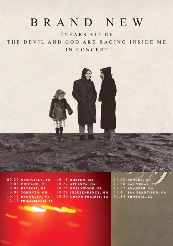 BRAND NEW (band) The Devil & God 2026 North America Tour Poster