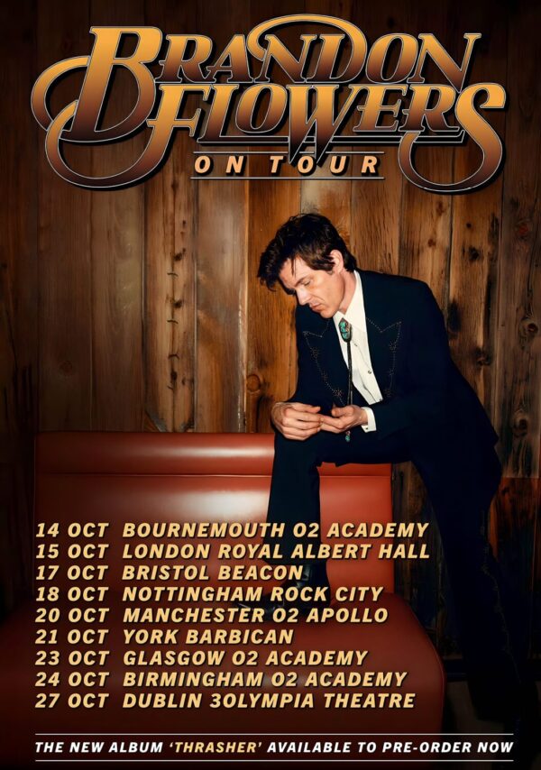 BRANDON FLOWERS Thrasher 2026 UK & Ireland Tour Poster