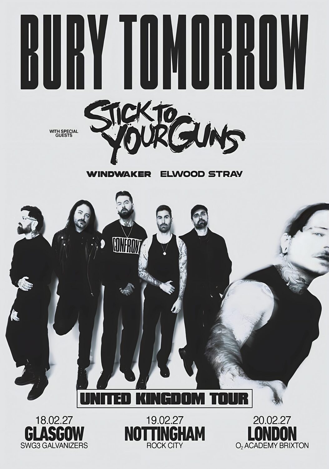 BURY TOMORROW Will You Haunt Me 2027 UK Tour Poster