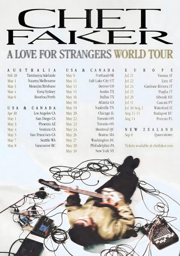 CHET FAKER A Love For Strangers 2026 World Tour Poster