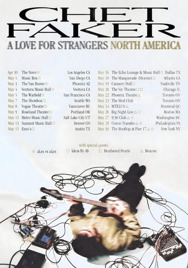 CHET FAKER A Love For Strangers 2026 North America Tour Poster