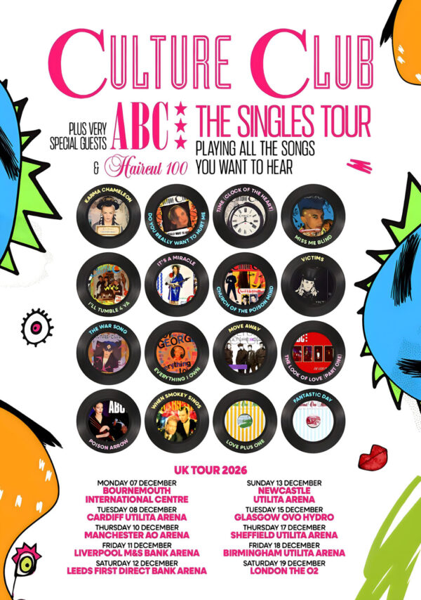 CULTURE CLUB The Singles 2026 UK Arena Tour Poster