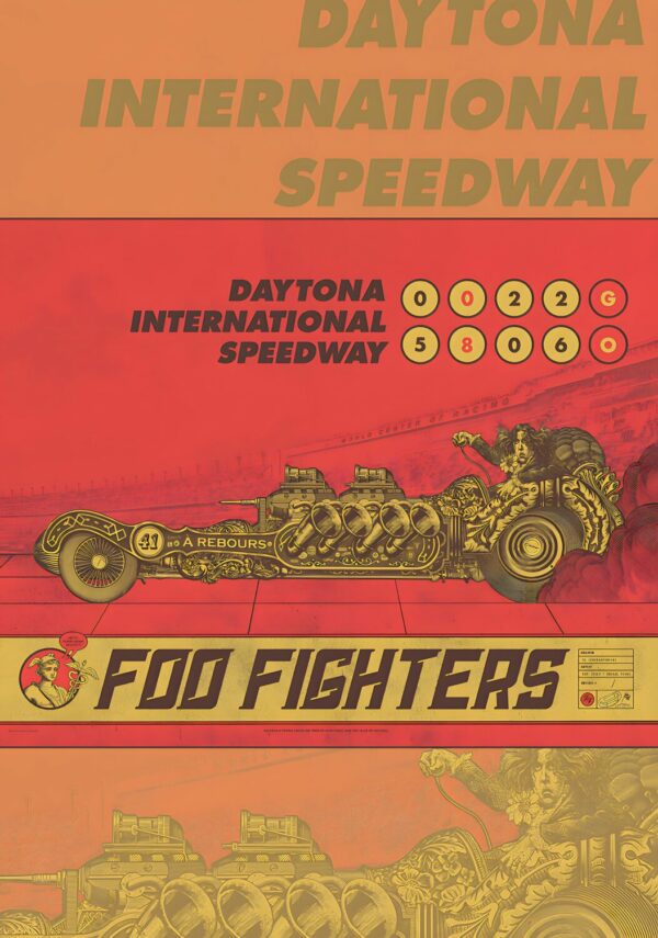 FOO FIGHTERS Take Cover 2026 Tour DAYTONA International Speedway Poster