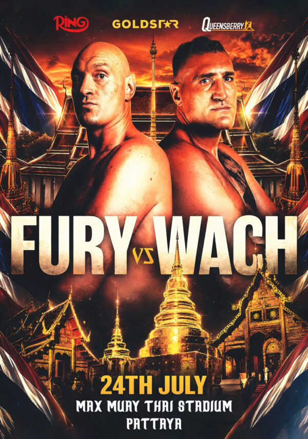 TYSON FURY vs MARIUSZ WACH Thailand Pattaya 2026 Boxing Fight Poster Print