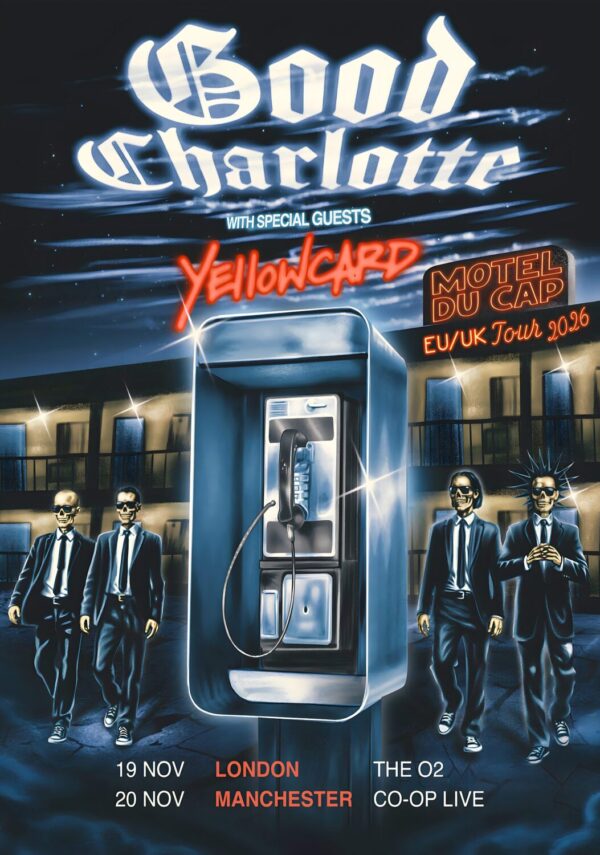GOOD CHARLOTTE Motel Du Cap 2026 UK Tour LONDON - MANCHESTER Poster