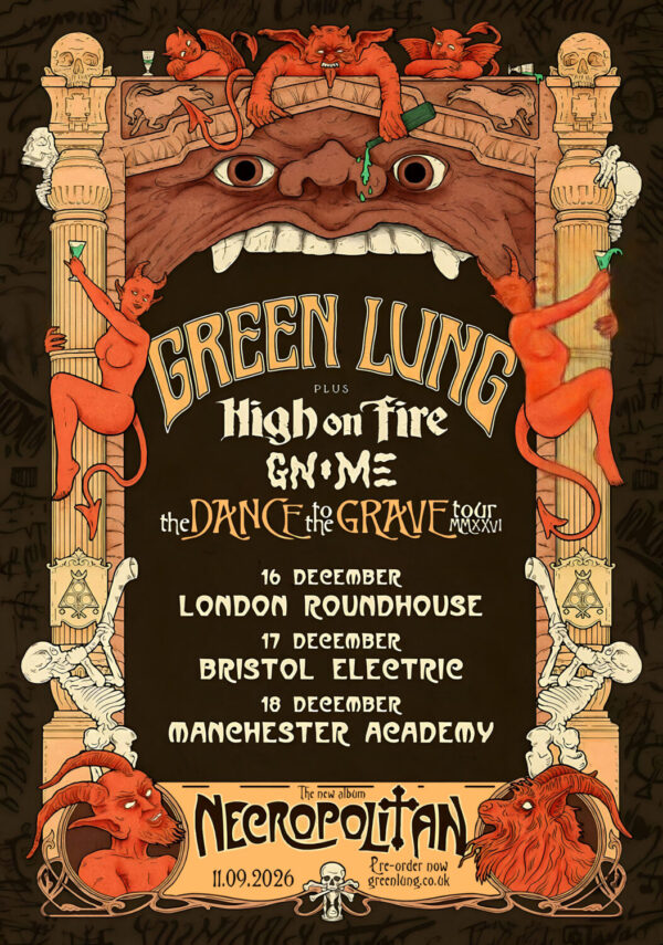 GREEN LUNG The Dance To The Grace 2026 UK Tour Poster