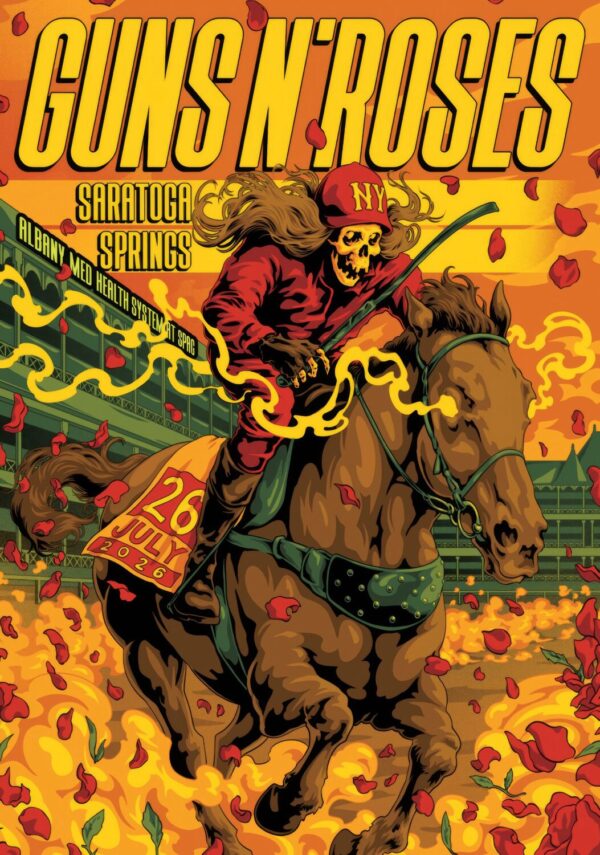 GUNS N ROSES World Tour 2026 Live SARATOGA SPRINGS Center - 26 July 2026 Poster Print