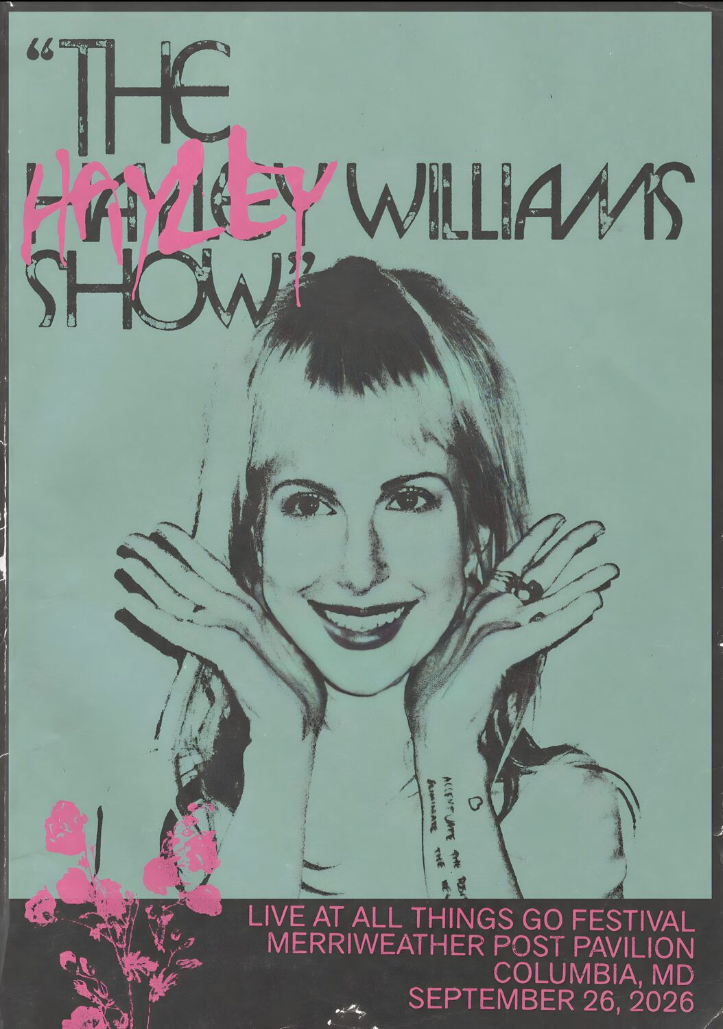 HAYLEY WILLIAMS Show Live 2026 Tour COLUMBIA All Things Go Festival Poster