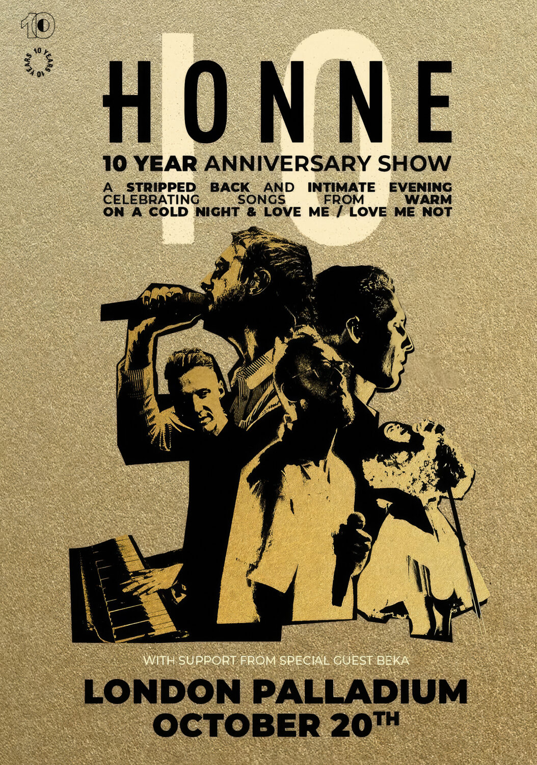 HONNE Warm On A Cold Night 10th Anniversary 2026 Tour LONDON Palladium Poster