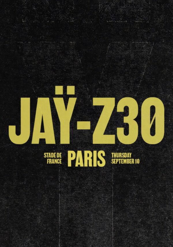 JAY Z 30th Anniversary 2026 Tour PARIS Stade De France Poster