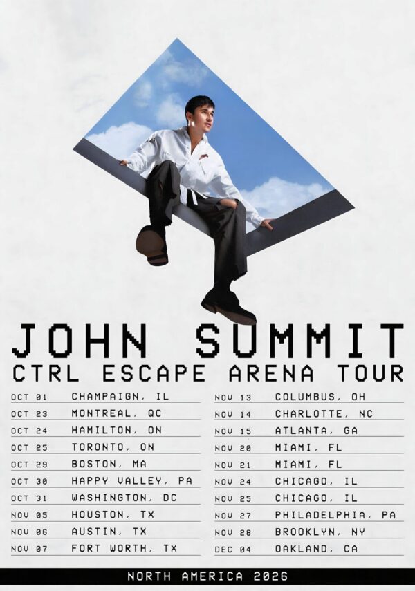 JOHN SUMMIT CTRL Escape 2026 North America Tour Poster