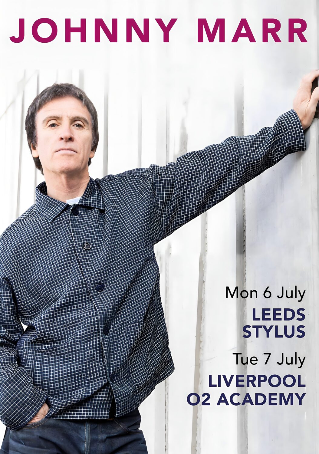 JOHNNY MARR The Age Of Everything 2026 Tour LEEDS - LIVERPOOL Poster