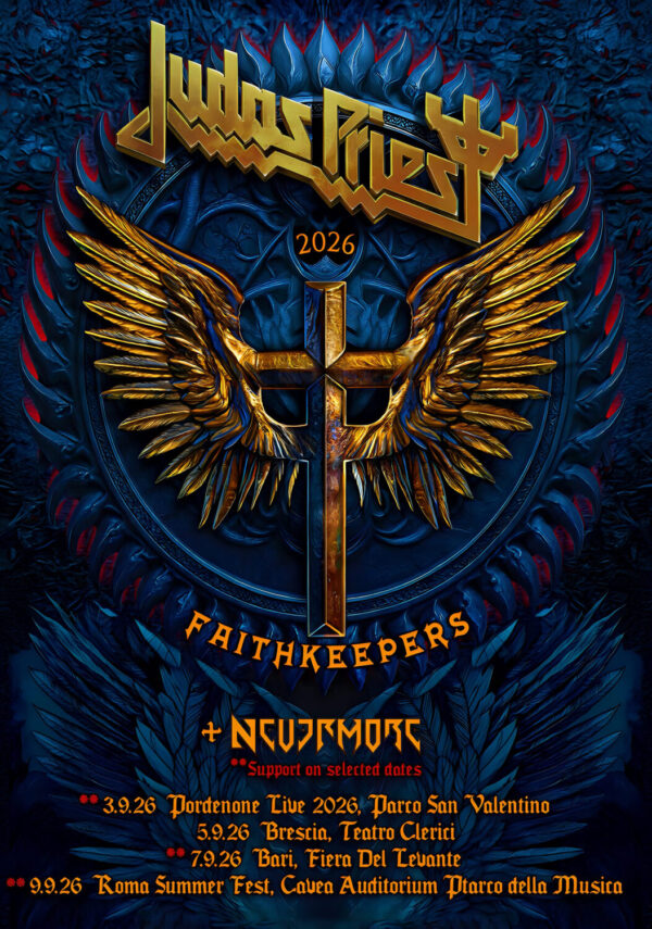 JUDAS PRIEST Faithkeepers 2026 Italy Tour Poster
