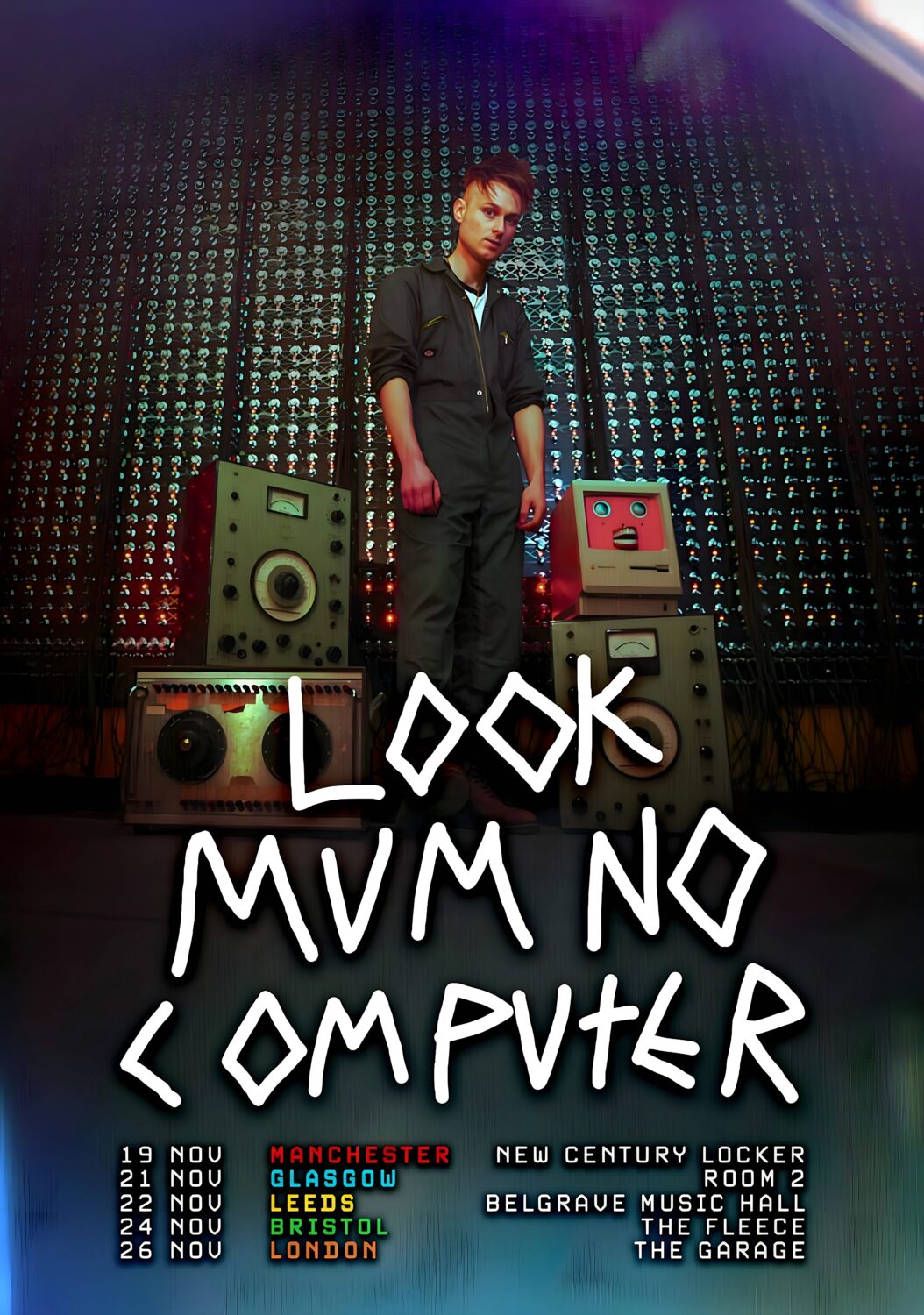 LOOK MUM NO COMPUTER Godwin Band In A Box 2026 UK Tour Poster