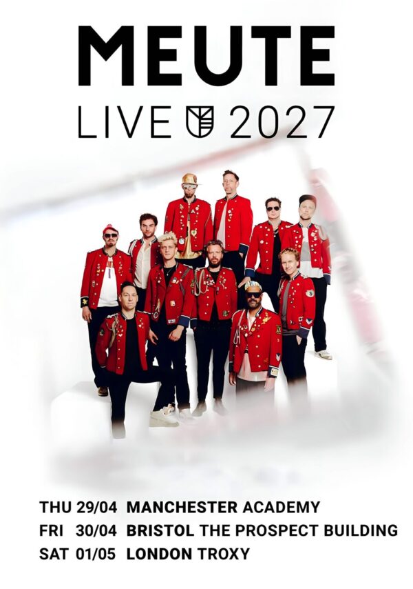 MEUTE Jubel Live 2027 UK Tour Poster