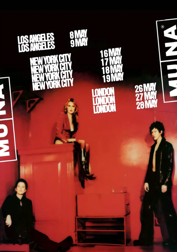 MUNA Dancing On The Wall 2026 Tour LOS ANGELES - NEW YORK - LONDON Poster