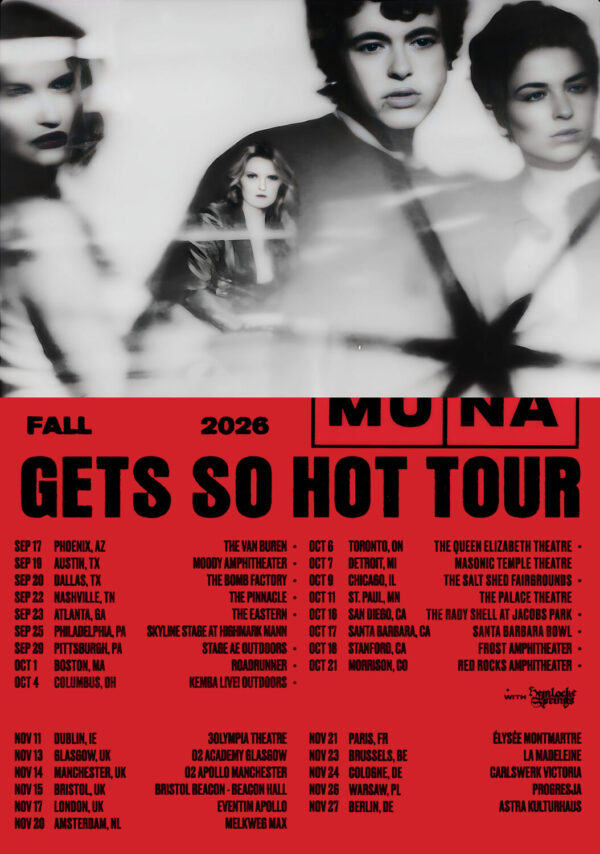 MUNA Gets So Hot 2026 World Tour Poster