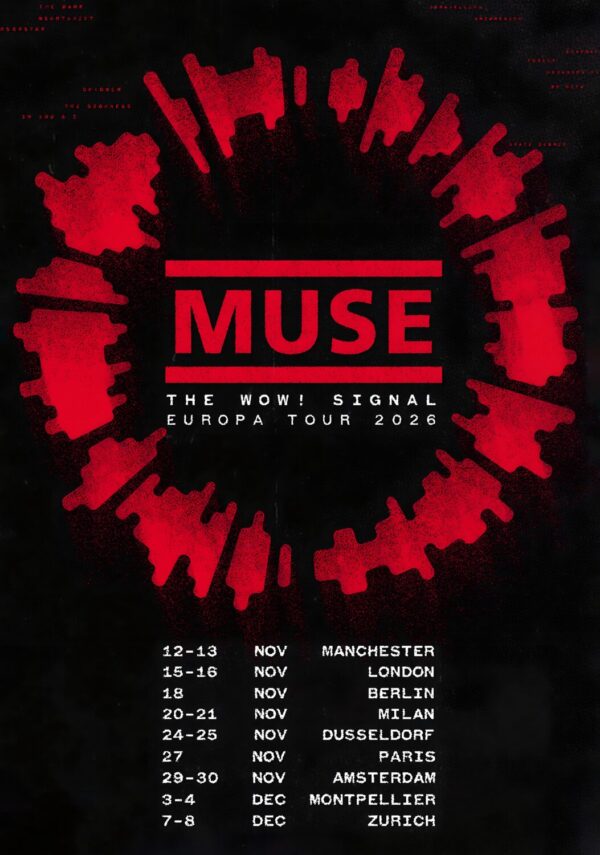 MUSE The Wow! Signal UK & Europe 2026 Tour Poster
