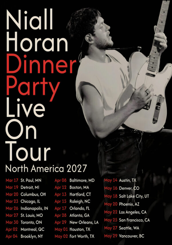 NIALL HORAN Dinner Party Live On Tour 2026 North America Poster