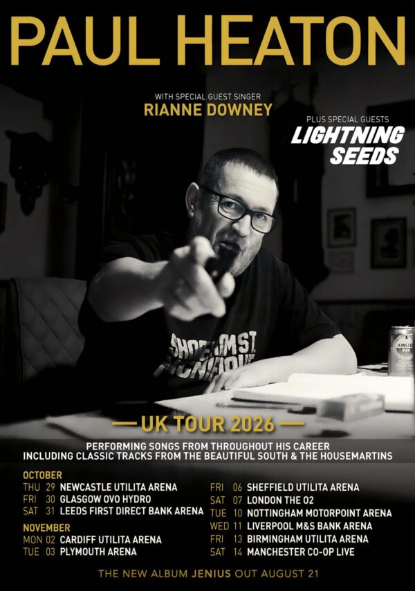 PAUL HEATON Jenius 2026 UK Arena Tour Poster