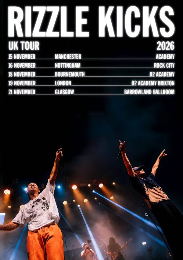 RIZZLE KICKS Competition For Losers 2026 UK Tour Poster