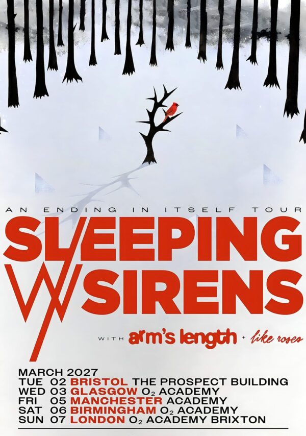 SLEEPING WITH SIRENS An Ending In Itself 2027 UK Tour Poster