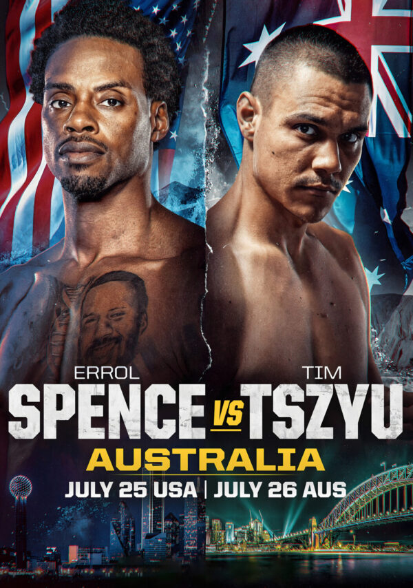 ERROL SPENCE vs TIM TSZYU Sydney Australia 2026 Boxing Fight Poster Print
