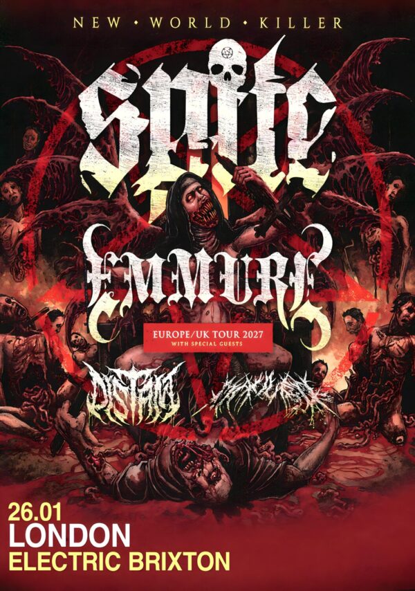 SPITE (band) New World Killer 2027 UK Tour LONDON Electric Brixton Poster