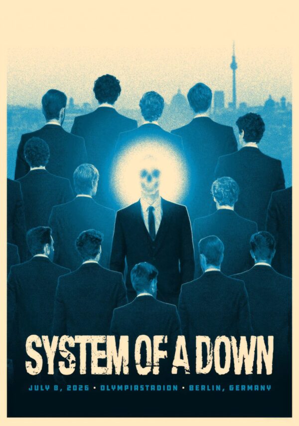 SYSTEM OF A DOWN Live 2026 Tour BERLIN Olympiastadion - 8 July 2026 Poster Print