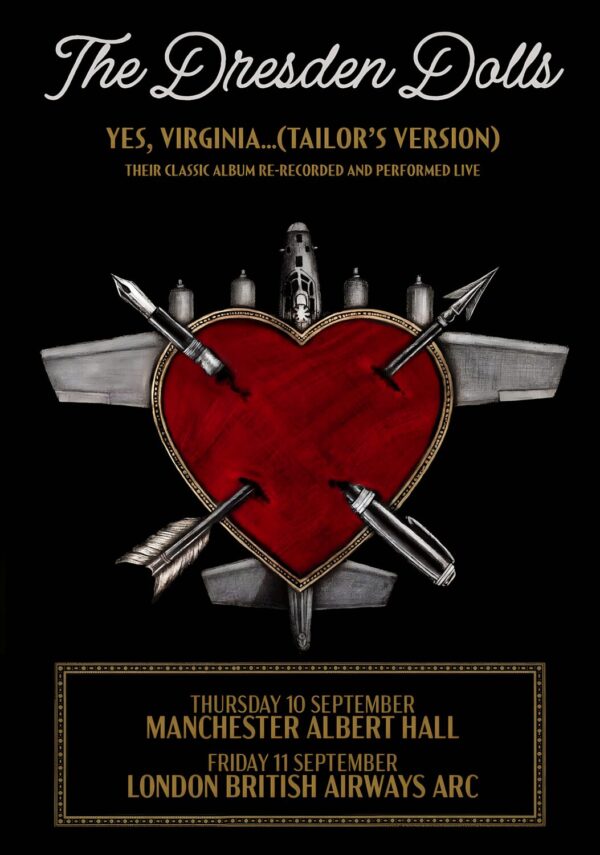 THE DRESDEN DOLLS Yes Virginia 2026 UK Tour MANCHESTER - LONDON Poster