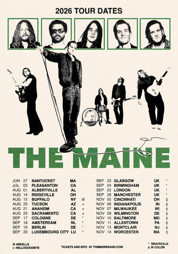 THE MAINE Joy Next Door 2026 UK World Tour Poster