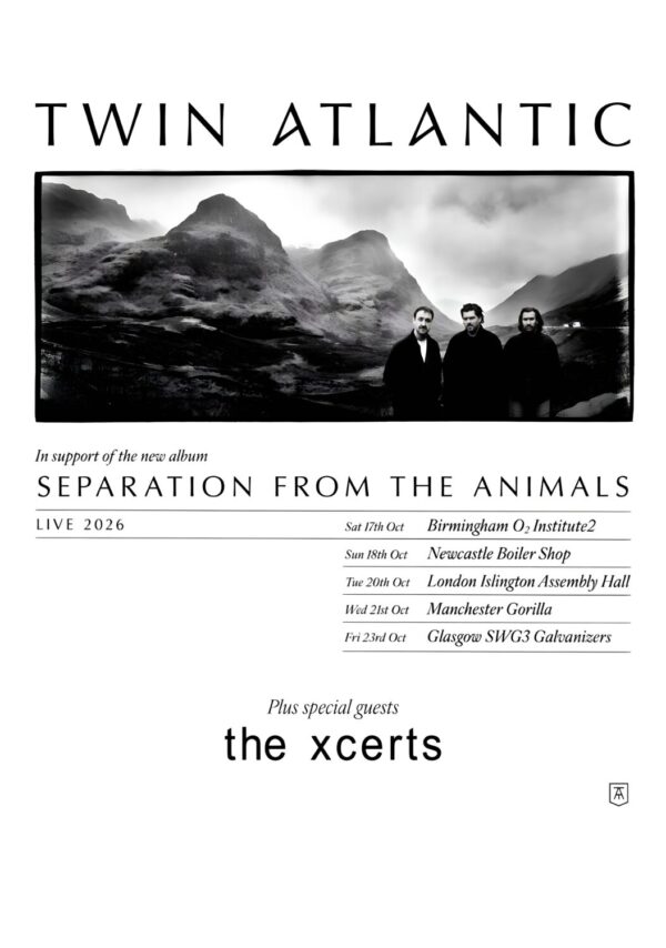 TWIN ATLANTIC Separation From The Animals 2026 UK Tour Poster