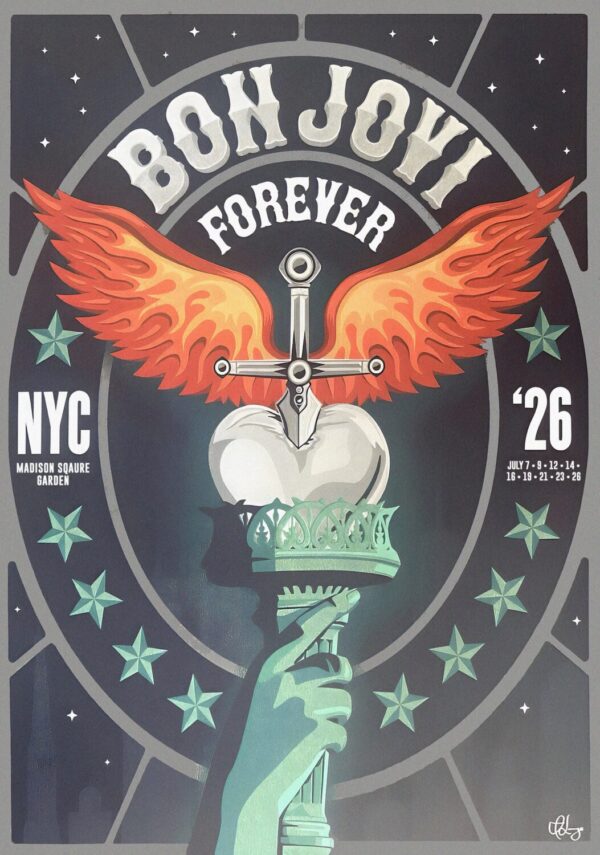 BON JOVI Forever 2026 Tour NEW YORK Madison Sqaure Garden Poster Print