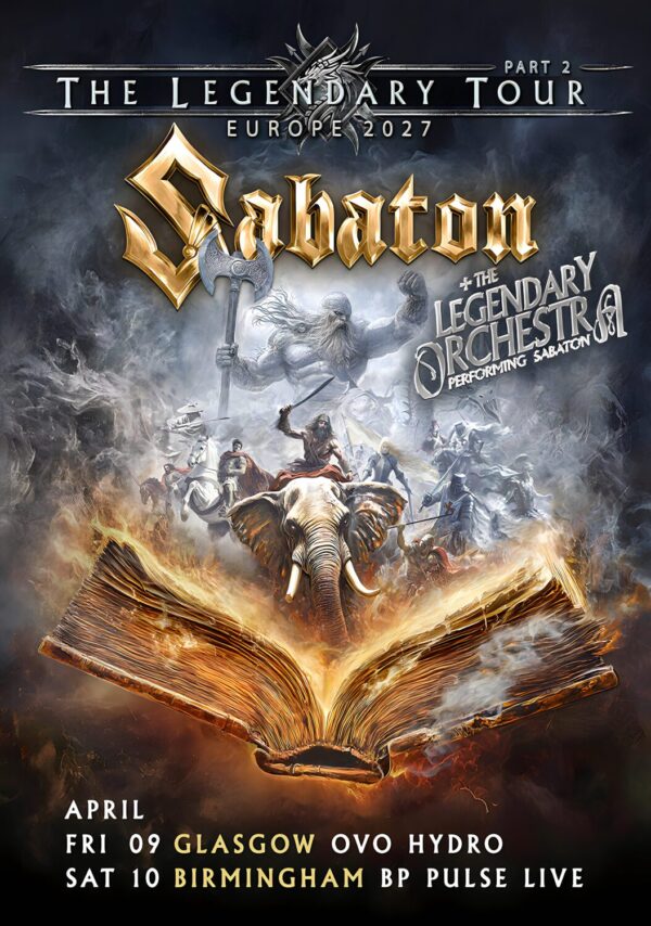 SABATON The Legendary 2027 UK Tour GLASGOW - BIRMINGHAM Poster