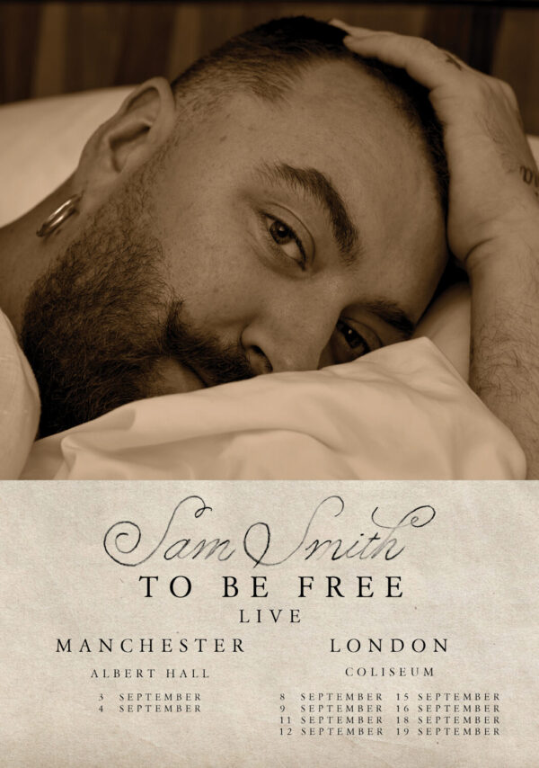 SAM SMITH To Be Free 2026 UK Tour MANCHESTER - LONDON Poster Print