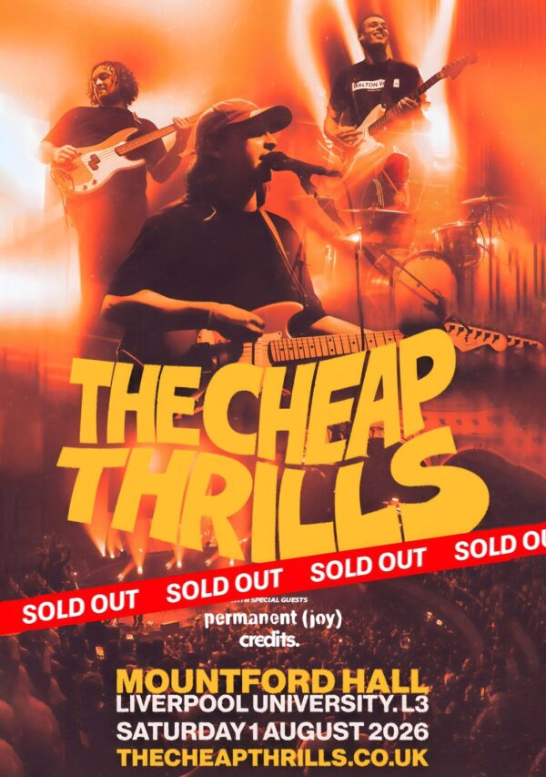 THE CHEAP THRILLS Run Live 2026 Tour LIVERPOOL Mountford Hall Poster