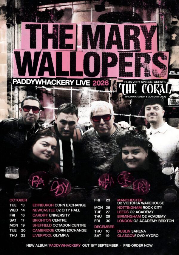 THE MARY WALLOPERS Paddywhackery 2026 UK Tour Poster