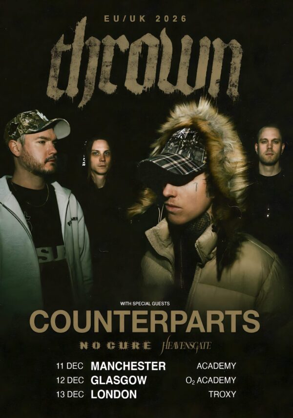 THROWN (band) Rehearsed 2026 December UK Tour Poster