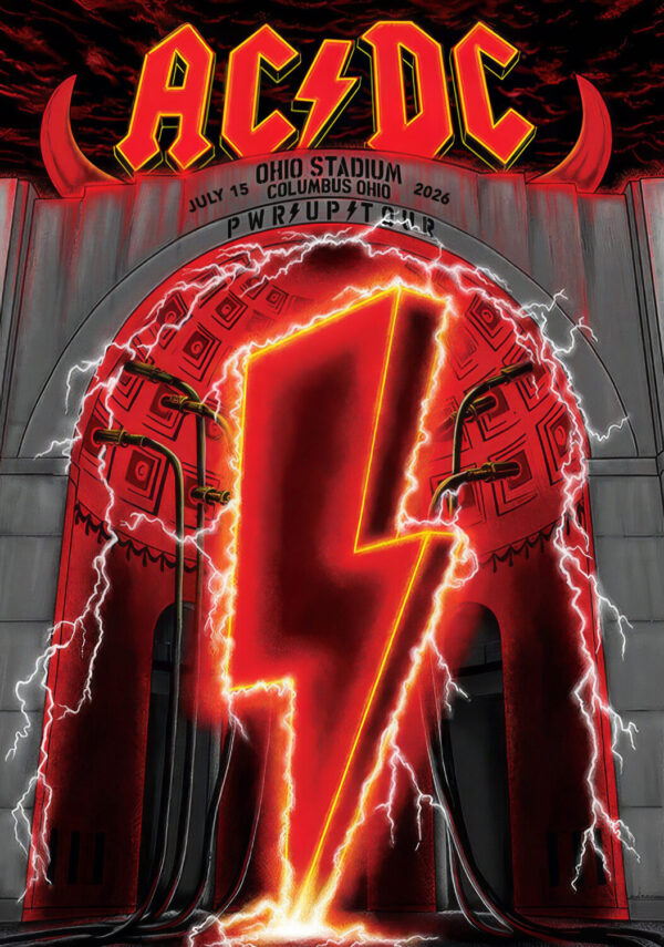 AC/DC Power Up (PWR UP) 2026 Tour COLUMBUS Ohio Stadium - 15 July 2026 Poster Print