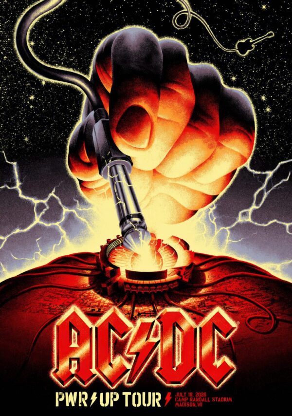 AC/DC Power Up (PWR UP) 2026 Tour MADISON Camp Randall Stadium - 19 July 2026 Poster Print