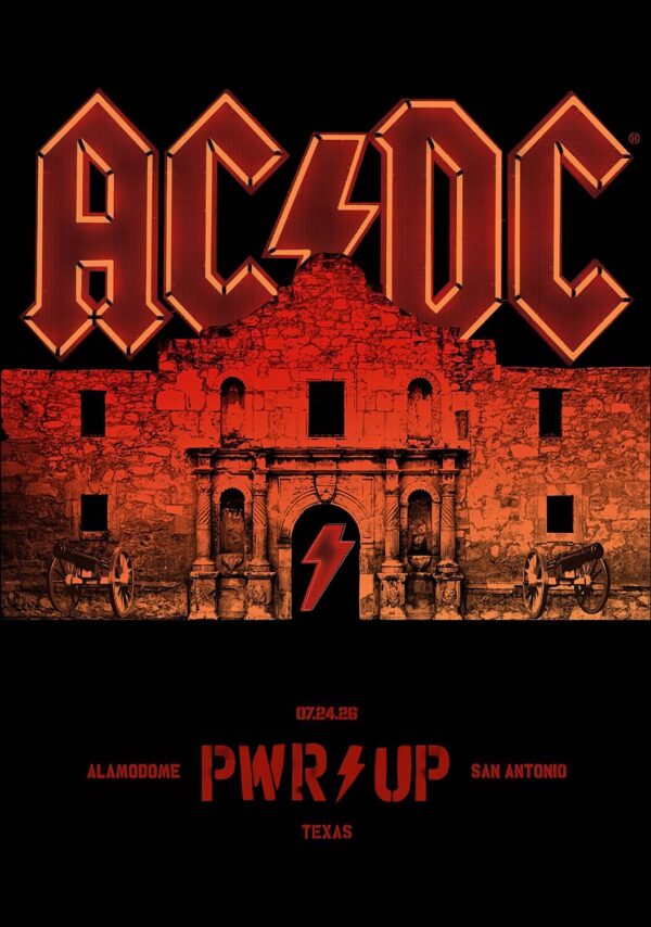 AC/DC Power Up (PWR UP) 2026 Tour SAN ANTONIO Alamodome - 24 July 2026 Poster Print