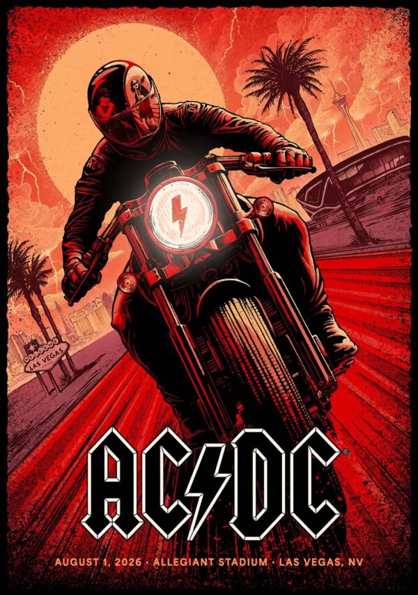 AC/DC Power Up (PWR UP) 2026 Tour LAS VEGAS Allegiant Stadium - 1 August 2026 Poster Print