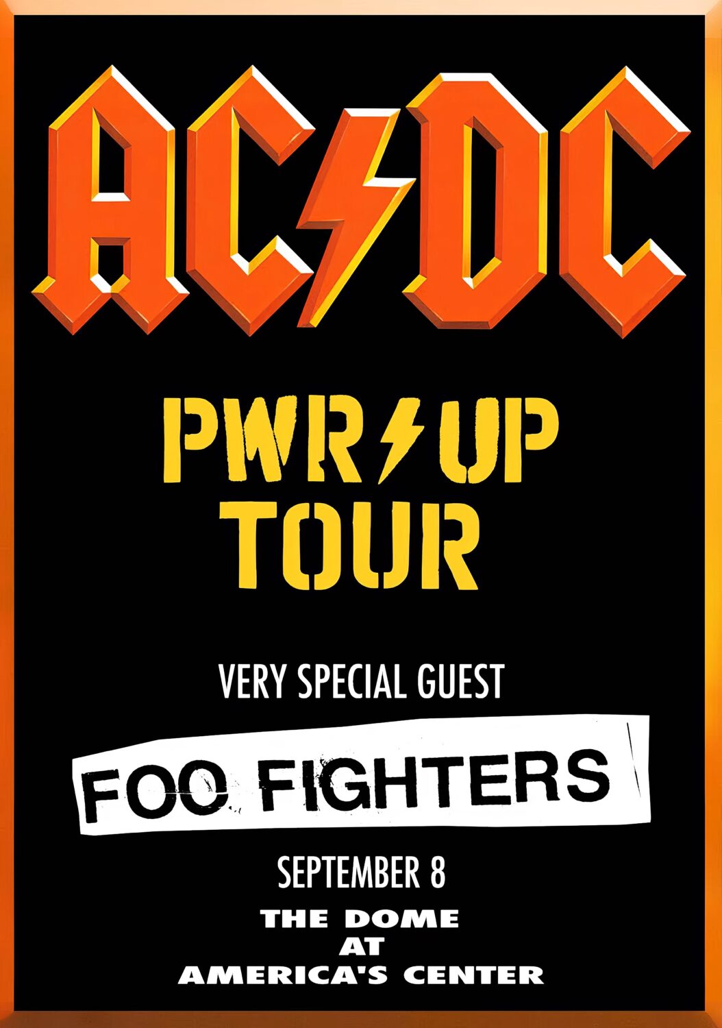 AC/DC Power Up (PWR UP) 2026 Tour ST. LOUIS The Dome at America’s Center - 8 September 2026 Poster Print