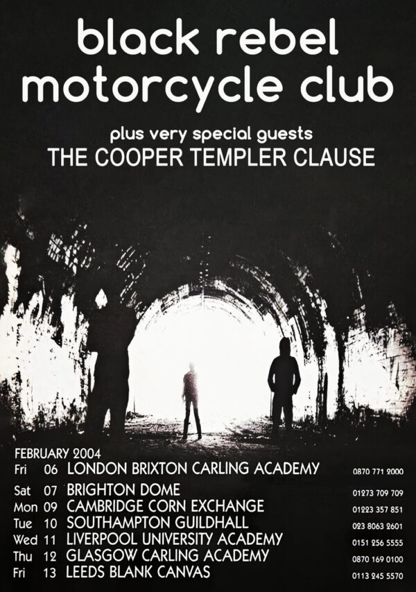 BLACK REBEL MOTORCYCLE CLUB Take Them On, On Your Own 2004 UK Tour Poster Print