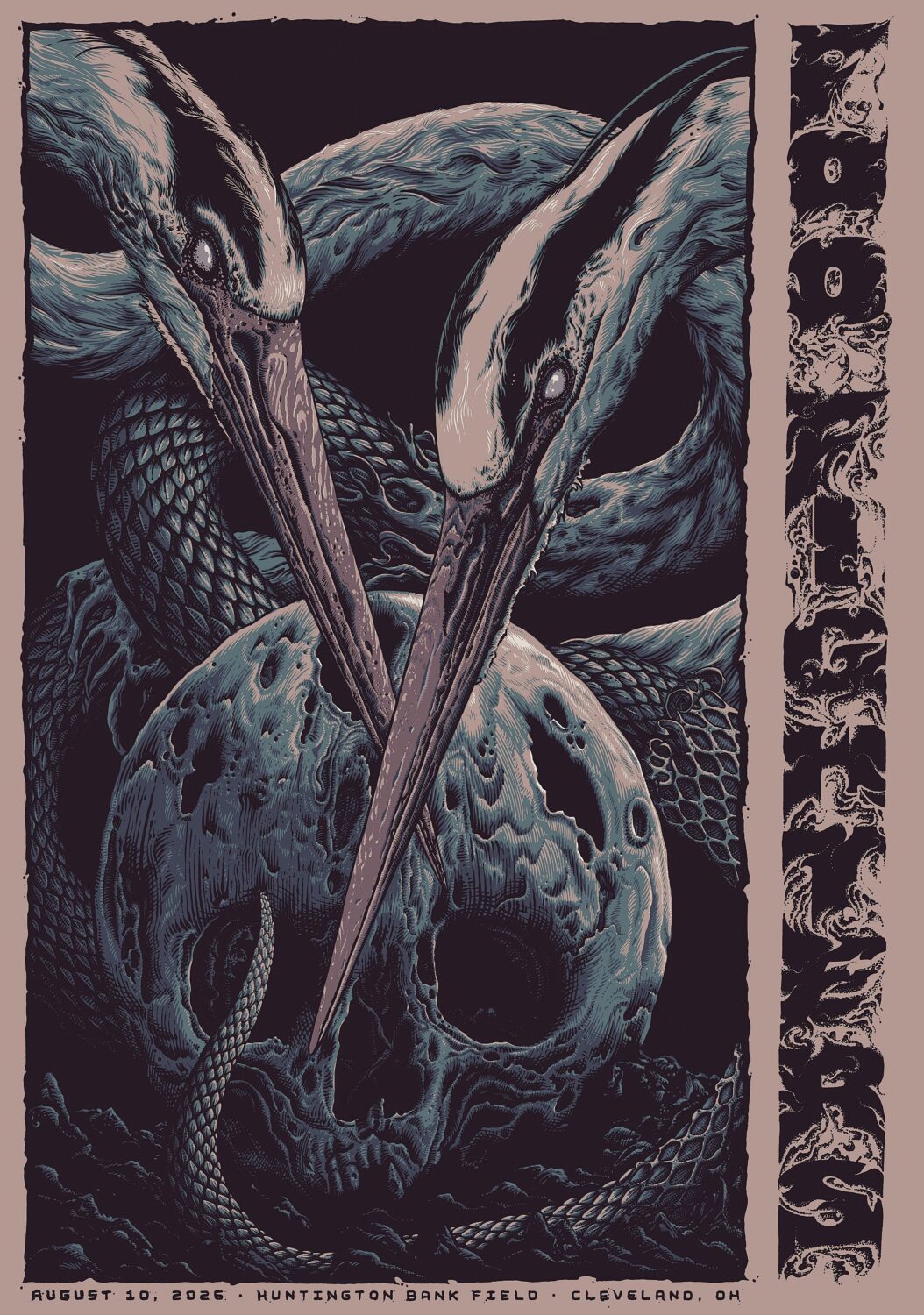 FOO FIGHTERS Take Cover 2026 Tour CLEVELAND Huntington Bank Field - 10 August 2026 Poster Print