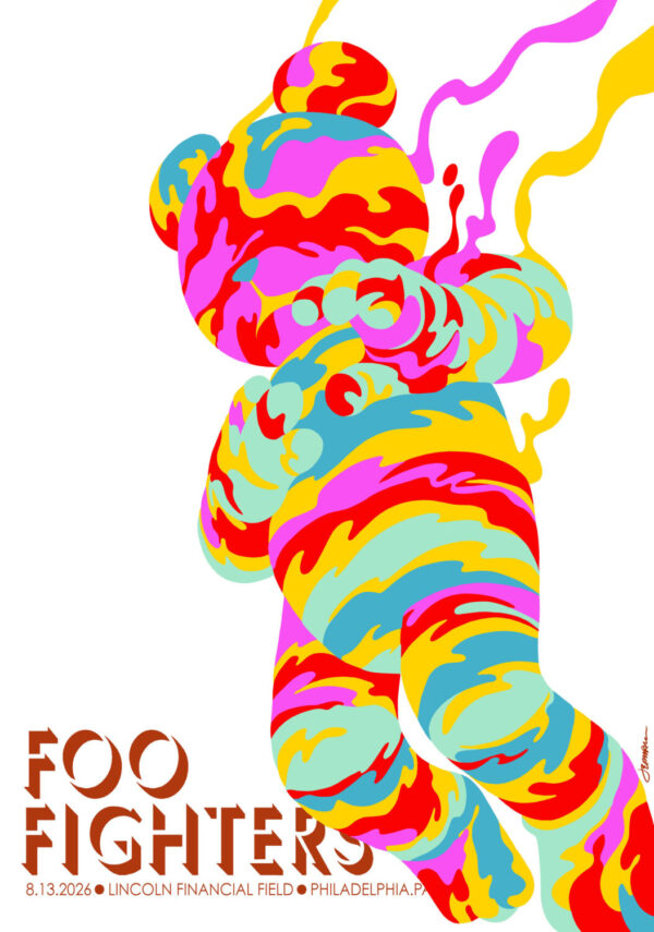 FOO FIGHTERS Take Cover 2026 Tour PHILADELPHIA Lincoln Financial Field - 13 August 2026 Poster Print