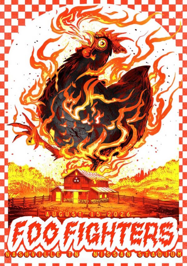 FOO FIGHTERS Take Cover 2026 Tour NASHVILLE Nissan Stadium - 15 August 2026 Poster Print