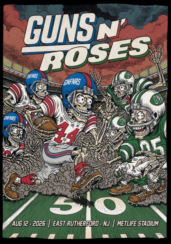 GUNS N ROSES World Tour 2026 Live EAST RUTHERFORD MetLife Stadium - 12 August 2026 Poster Print