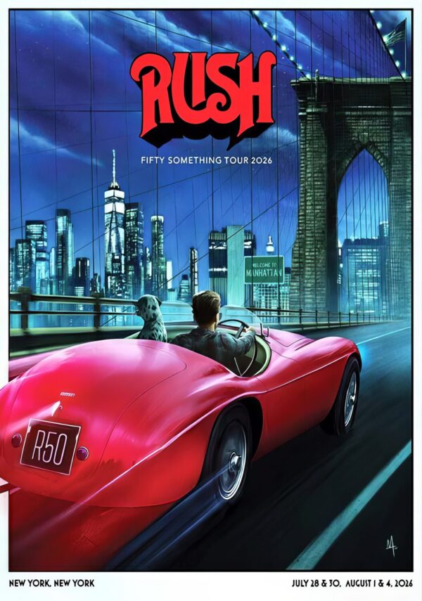 RUSH Fifty Something 2026 Tour NEW YORK Madison Square Garden Poster Print